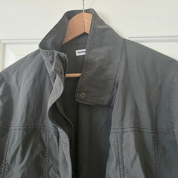 Sonoma Olive Bomber Jacket Cotton Lightweight Small - Picture 7 of 11